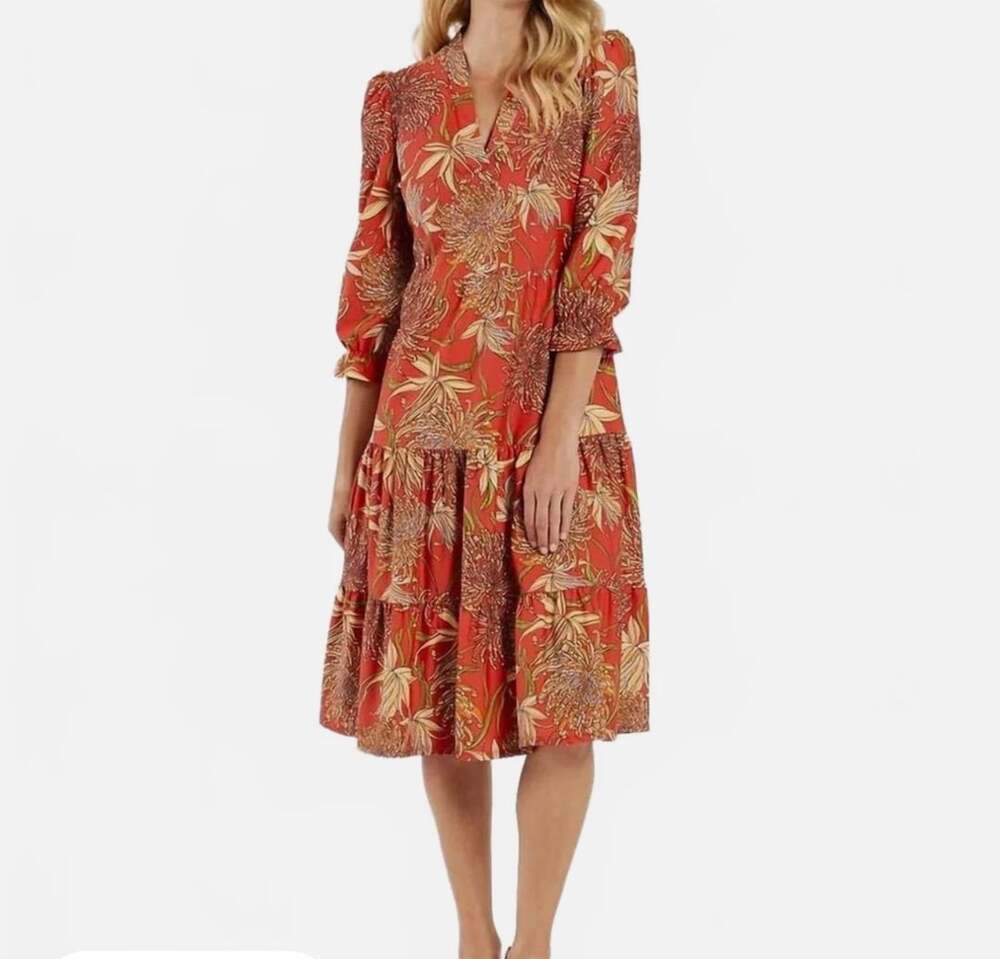 Jude Connally Maggie dress in Mums Paprika Size S